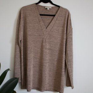 Halston Rose gold oversized shirt